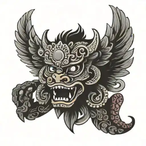 barong, keris, garuda, batik garuda with indonesian tattoo design idea