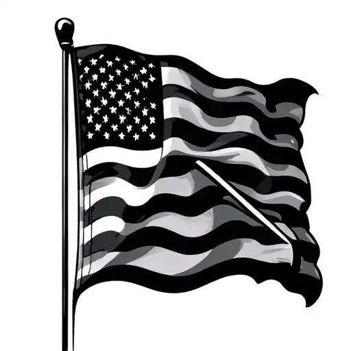 Golf Flag tattoo design idea