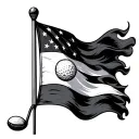Golf Flag tattoo design idea