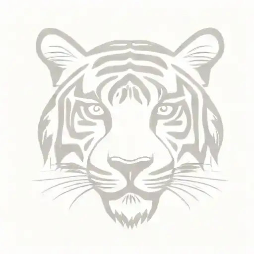 tiger face one eye tattoo design idea