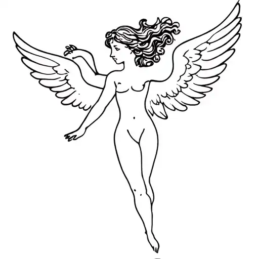 cupid tattoo design idea