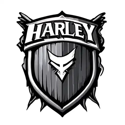 harley bar and shield tattoo design idea