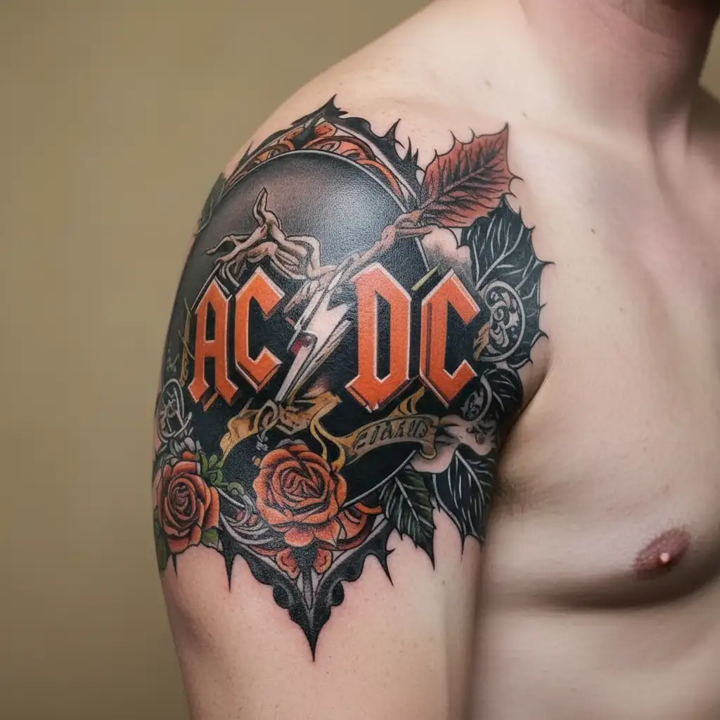 AC/DC album covers tattoo design idea