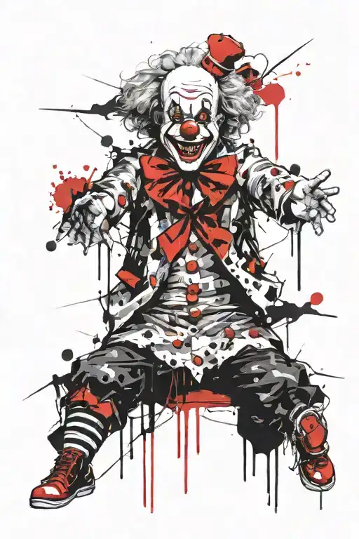 art the clown tattoo design idea