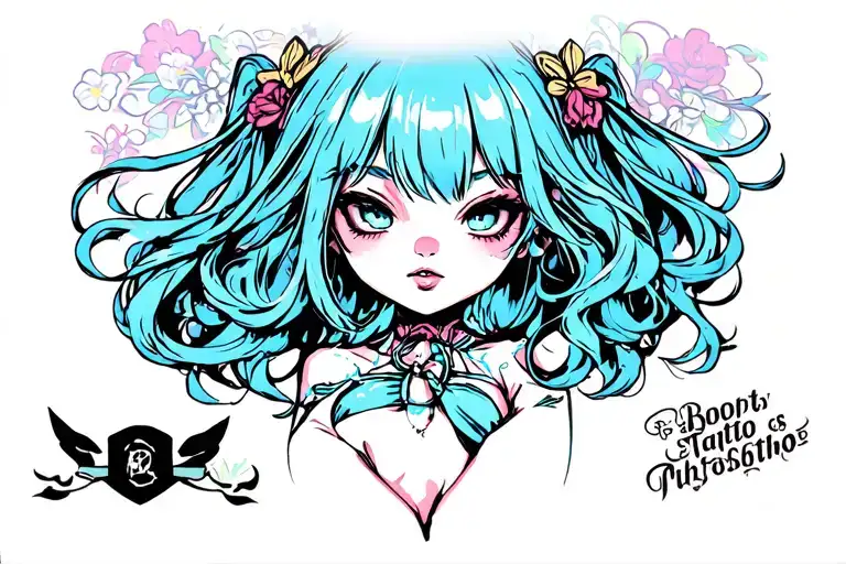 Booty tattoo design idea