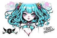 Booty tattoo design idea