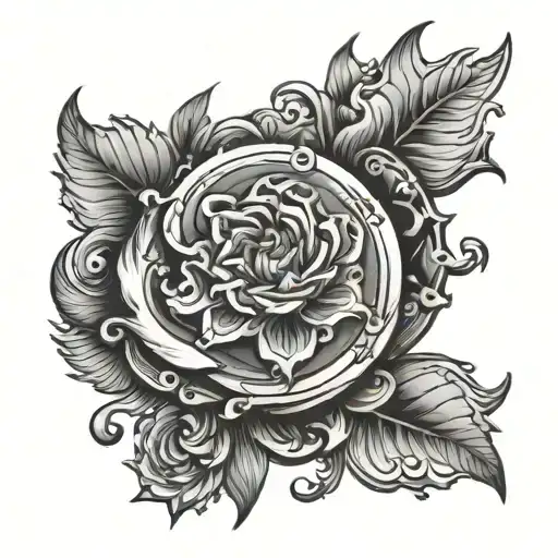 Oil tattoo design idea