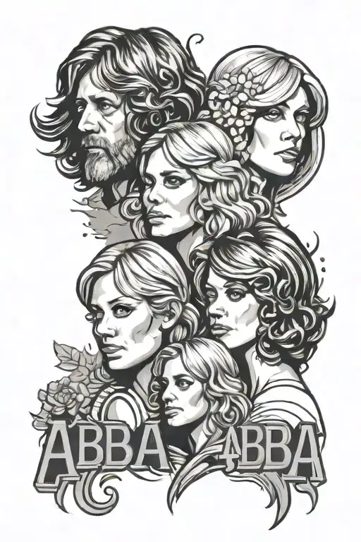 abba tattoo design idea