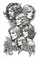 abba tattoo design idea