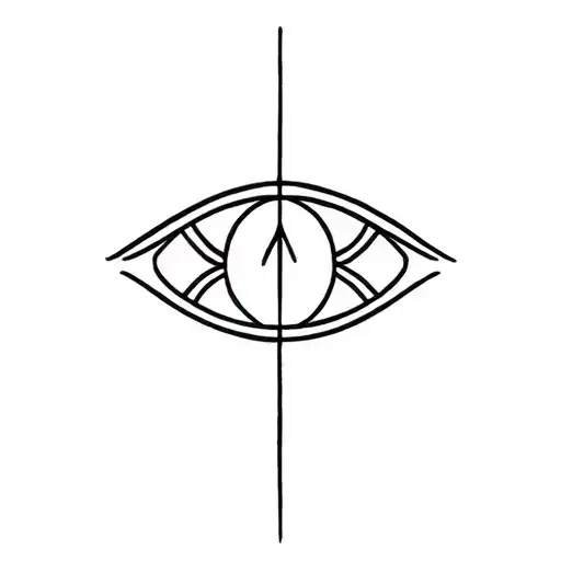 Symbol protection eye tattoo design idea
