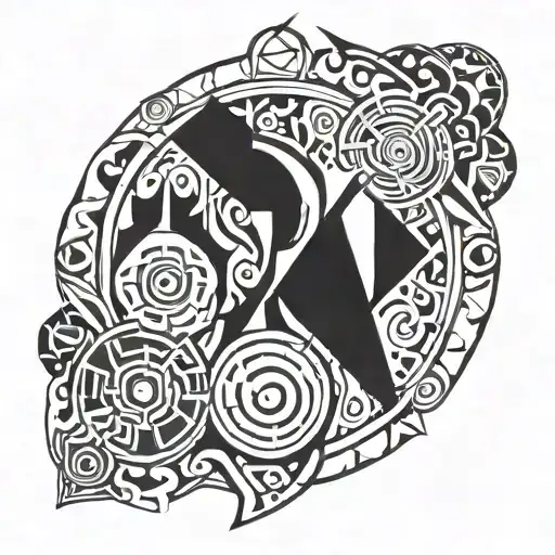 tribal 90s tattoo design idea