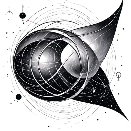 simple quantum entanglement matching ratios tattoo design idea