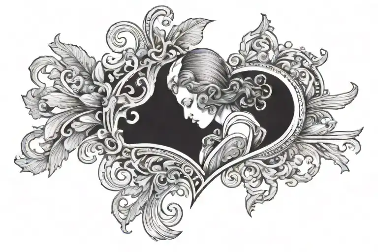unrequited love past lover tarot card tattoo design idea