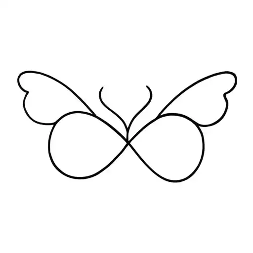 adhd serotonin infinity butterfly symbol tattoo design idea