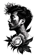 sung jinwoo with igris tattoo design idea
