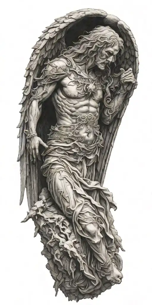 gustave dore death angel tattoo design idea