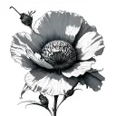 grasshopper poppy money tattoo design idea