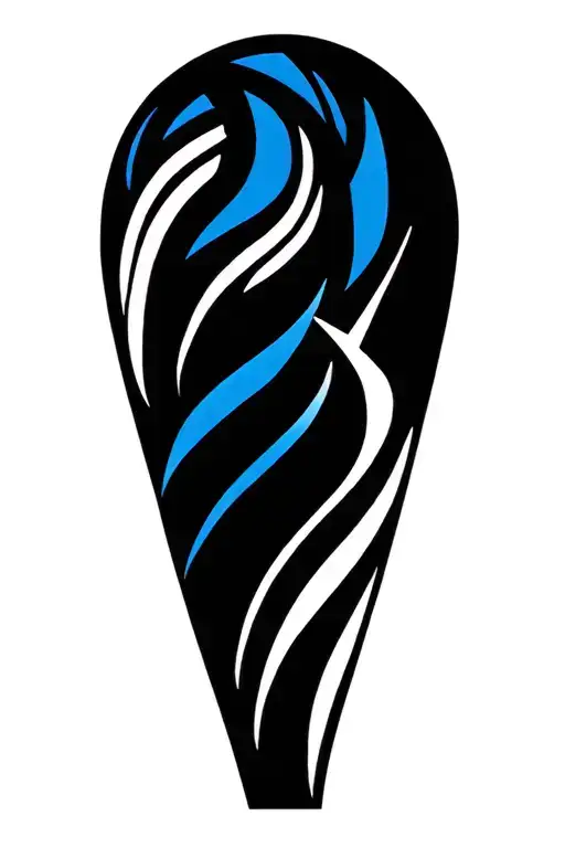 black and dark blue tattoo tattoo design idea