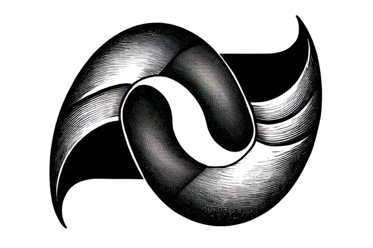 mobius strip in shape of infinity symbol with a semi colon as part of the loop tattoo design idea