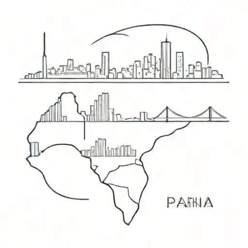 sao paulo and parana state shape made tattoo design idea