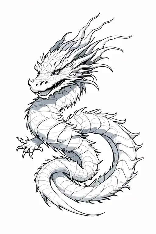 Dragon Wrapped Around Arm Sleeve tattoo design idea
