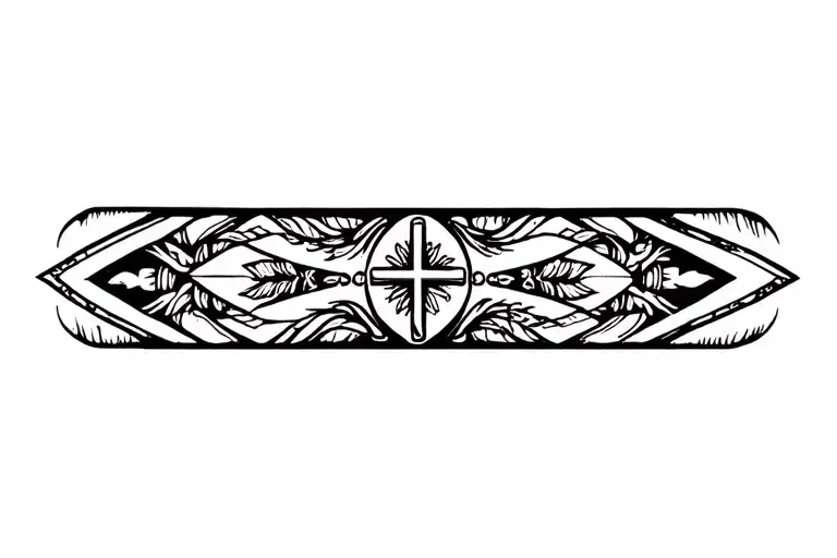 Rosary tribal inspired tattoo tattoo design idea