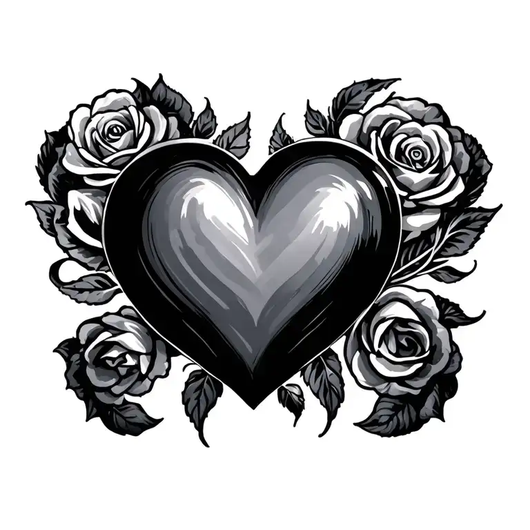 5150 love heart tattoo design idea