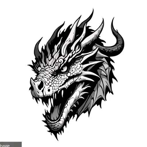 Rare tattoos that combine dragons, hell, dead heads, snakes and Viking motifs offer unique expression tattoo design idea