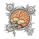 adhd brain tattoo design idea