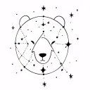 the ursa major star constellation with a bear tattoo design idea