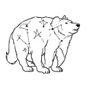 the ursa major star constellation with a bear tattoo design idea