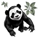 panda, monkey, sloth, dog tattoo design idea
