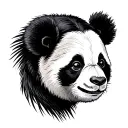 panda, monkey, sloth, dog tattoo design idea
