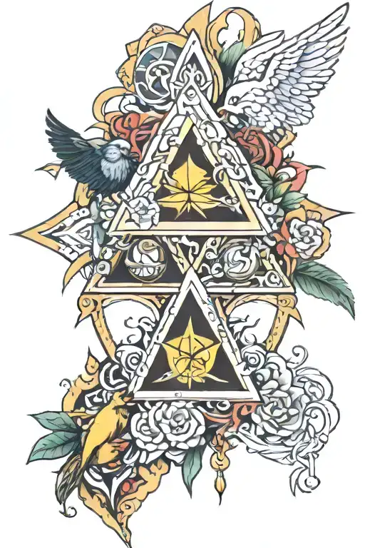 holy trinity tattoo design idea
