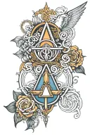 holy trinity tattoo design idea