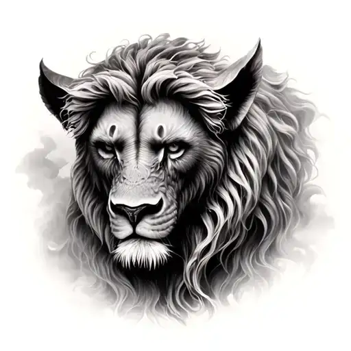 Beautiful and the beast tattoo design idea