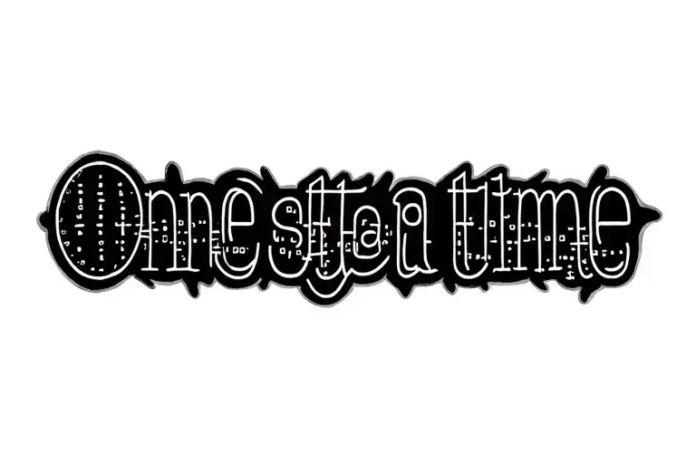 "One step at a time" Morse code translation tattoo design idea