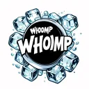 whoomp whoomp words with ice cubes around it  tattoo design idea