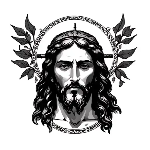 Jesus In Japanese tattoo design idea