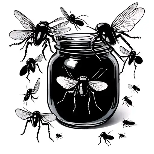 jar of flies  tattoo design idea