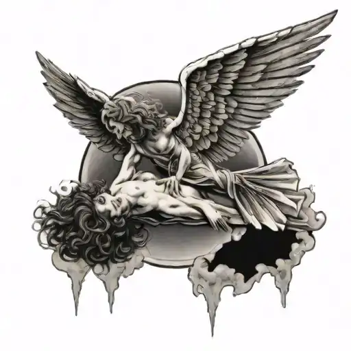 Led Zeppelin Icarus falling tattoo design idea