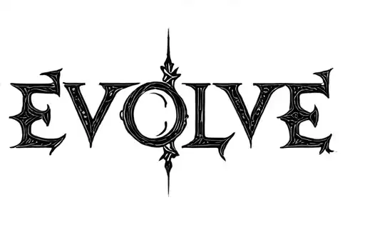 "Evolve" tattoo design idea