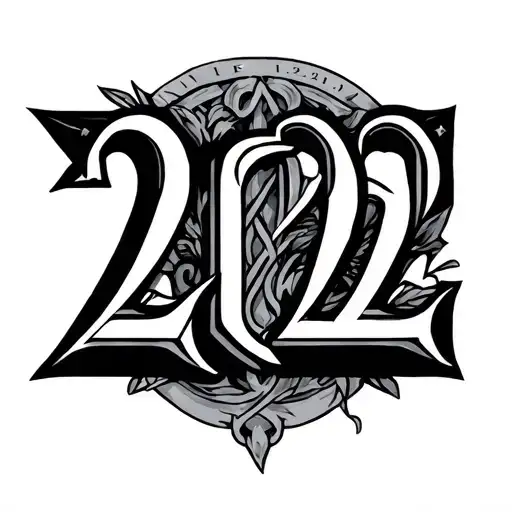 2022 Roman Numerals tattoo design idea