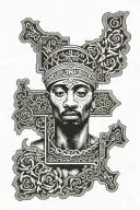 cross tupac had tattoo design idea