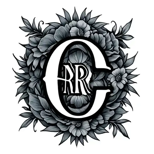 DORI and in the letter O put M R C tattoo design idea