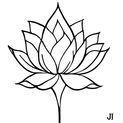 sternum tattoo lotus flower hidden initials cj name tattoo design idea