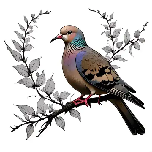 Mourning Dove tattoo design idea