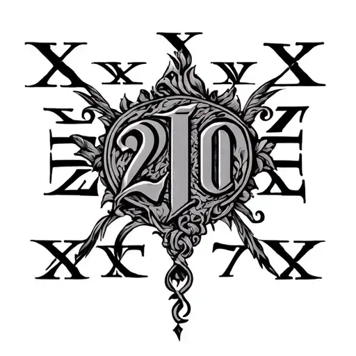 Roman Numerals Year 2007 tattoo design idea