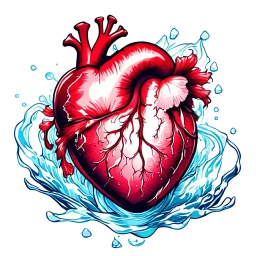 Heart On Ice tattoo design idea