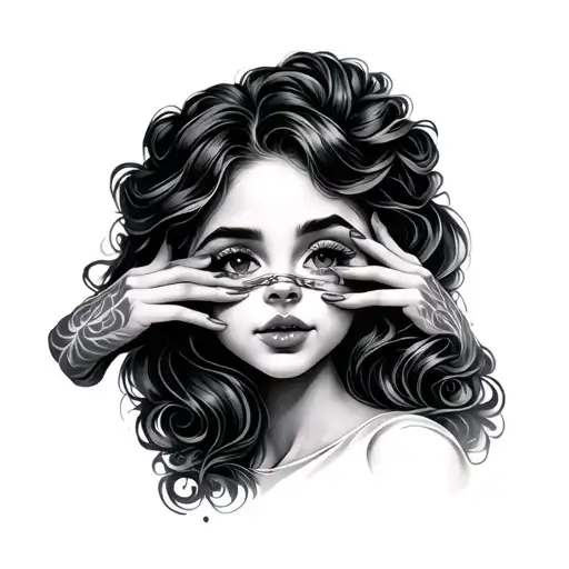 mommies covering ears lips and eyes tattoo design idea